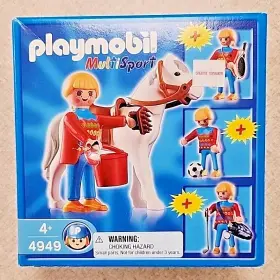 Playmobil 008789049490 Multisport Set 4949 Girl And Horse 2002 Brand New Sealed Age 4