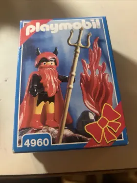 Playmobil 008789049605 4960 Rare Gnome Toy Set Red Black Devil Gold Pitchfork New Sealed