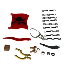 6678 Playmobil 008789051356 Pirates Pirate Raider Ship Replacement Parts Swords Monkey Flag
