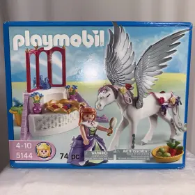 Playmobil 008789051448 5144 Pegasus With Princess And Vanity 74pc Factory Sealed