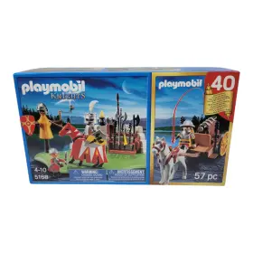 Playmobil 008789051684 New 5168 40th Anniversary Knights Tournament Compact Set Cannon Wagon