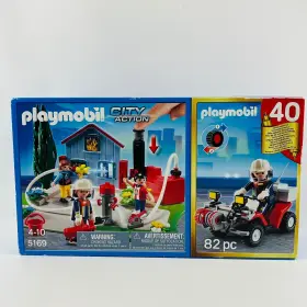 Playmobil 008789051691 5169 City Action Fire Rescue With Bonus Quad 40th Anniversary Compact Set