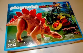 Playmobil 008789052322 5232 Dinos Stegosaurus With Nest Dinosaurs 2011 New Htf