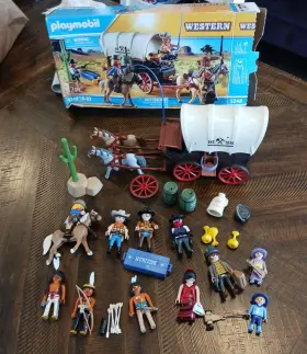 6323 Playmobil 008789052483 Western 5248 6272 Covered Wagon Cowboy Bandits Family Native Amer