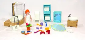 Playmobil 008789053305 5330 Dollhouse Bathroom Set 2009 Includes 1 Play Figure Retired
