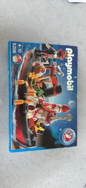 5206 Playmobil 008789053589 Christmas Steam Boat With Santa And Gifts.retired Set.new