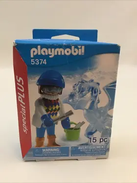 Playmobil 008789053749 5374 Special Plus Ice Sculptor Dragon Winter Figure Artist New 15pc
