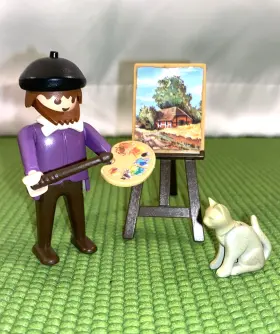 Playmobil 008789054043 # 5404 Painter With Accessories Near Complete- Vintage