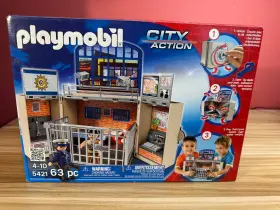 Playmobil 008789054210 City Action Police Station Never Opened Box Says 63 Pc #5421