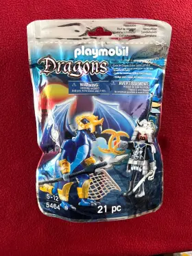 Playmobil 008789054647 Dragons 5464 Ice Blue Dragon And Knight 21 Pieces