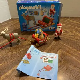 Playmobil 008789055903 5590 Christmas Santas Sleigh With Reindeer 2013 Retired Complete