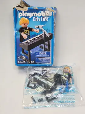 Playmobil 008789056047 City Life Pop Stars Keyboarder 5604 Rock Band Piano Musician Figure