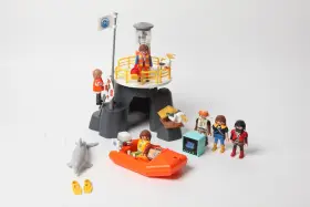 Playmobil 008789056269 5626 City Lighthouse With Rescue Raft Playset Incomplete Extras