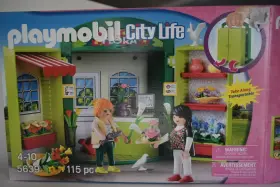 Playmobil 008789056399 5639 City Life Flower Shop Take Along Play Box Set / Great Condition
