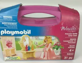 Playmobil 008789056504 Princess Vanity 5650 Pink Carry Case 31pcs New Sealed Building Toy