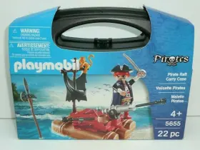 Playmobil 008789056559 Pirates Raft Set 5655 Monkey Mean Figure Cannon Accessories Black Flag