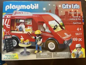 Playmobil 008789056771 5677 City Food Truck Life 69pc Used Complete Set