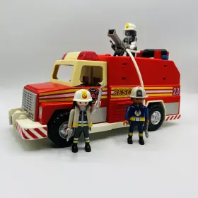 Playmobil 008789058430 #5843 Fire Truck Vehicle Playset Firefighter Figures Not Complete
