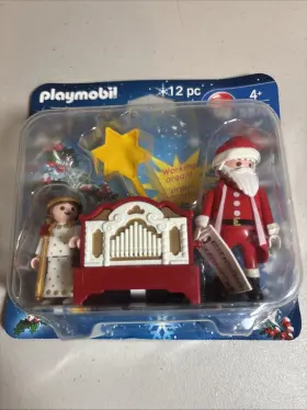 Playmobil 008789058751 5875 Santa And Angel Figure With Organ Open Package V017