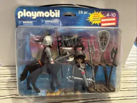 Playmobil 008789058881 New 2009 Knights Set 28 Pcs Horse And Accessories #5888 Vintage Htf