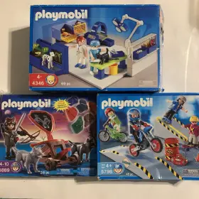 4346 Playmobil 008789058898 5889 Wolf Knight 5798 Skate Park Veterinarian Mostly Complete