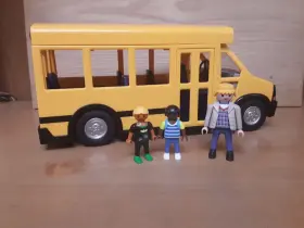 Playmobil 008789059406 5940 School Bus 3 Figures Working Lights Excellent Used Condition