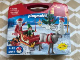 Playmobil 008789059567 New 5956 Santa With Sleigh And Reindeer Holiday Playset Case