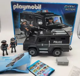 Playmobil 008789059741 5974 Police Tactical Swat Vehicle Figures And Box Missing Accessories