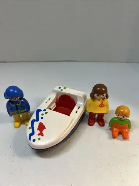 Playmobil 008789060501 Vintage 1990 6050 Fun In The Sun Incomplete Set Play Mobil Boat Family