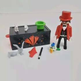 Playmobil 008789065155 Magician With Disappearing Act Magic Box 6515 Retired Complete