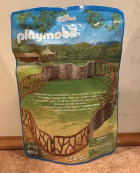 Playmobil 008789066565 Us Seller 6656 Wild Life Tiergehege Z Une Holz Zubeh R Zaun Zoo Safari