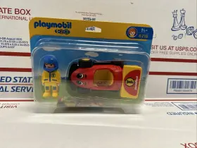Playmobil 008789067180 1-2-3 6718 Race Car Driver Toy Red New Sealed -discontinued 2002