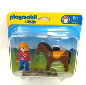 Playmobil 008789067234 123 Girl And Horse Toy 6723 Age 1 1/2