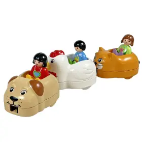 Playmobil 008789067678 123 Pre-school Animal Train Cars With Figures Set 6767 Chicken Cat Dog