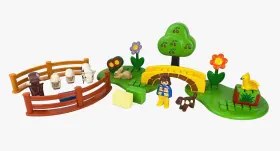 Playmobil 008789067708 1 2 3 Country Side Park Meadow Playset W Bridge Retired 2007 48