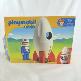 6776-discontinued-box Playmobil 008789067760 1.2.3 Moon Rocket Damage - Hobsoft Version Rare
