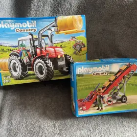 6132 Playmobil 008789068675 Country 6867 And - Hay Bale Conveyor Tractor New Rare