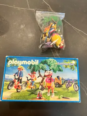 Playmobil 008789068903 Summer Fun Biking Trip Set 6890 Bikes Camping Wagon Kids Bike Helmets
