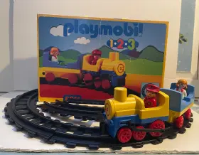 Playmobil 008789069115 6911 1.2.3. Train Engine Car Figures Track With Box 1993