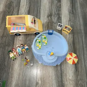 Playmobil 008789091147 City Life Ice Cream Truck Set #9114 Pool - Extras Added Incomplete