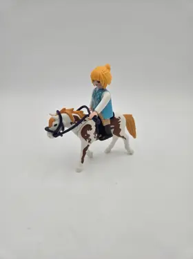 Playmobil 008789092588 Country Riding Instructor With White/brown Horse Figure Set