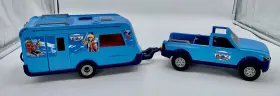 Playmobil 008789095022 9502 Funpark Family Fun Camping Pickup Truck And Caravan Trailer