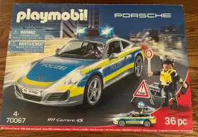 Playmobil 008789700674 70067 German Edition Porsche 911 Carrera Police Car Mint And Complete