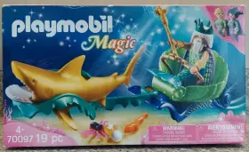 Playmobil 008789700971 70097 Magic King Of The See And Shark Carriage 19 Pcs 2019 Sealed