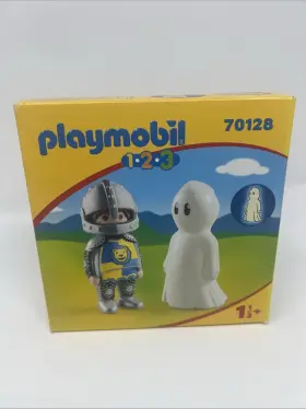 Playmobil 008789701282 1.2.3 Knight With Ghost Set 70128 - Glow In The Dark