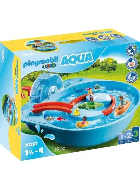 Playmobil 008789702678 New 1.2.3 Aqua Splish Splash Water Park