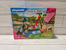 Playmobil 008789702951 70295 Family Fun Zookeeper Zoo Gazelle Parrot 18 Pieces
