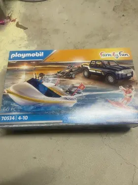 Playmobil 008789705341 Playmobile Family Fun 70534 Pick-up / Boat Trailer Figures - New