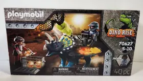 Playmobil 008789706270 70627 Dino Rise Triceratops Battle For Legendary Stone Jaden Dinosaur