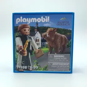 Playmobil 008789713988 New In Box 71398 Kloster Eberbach Monk With Boar 5 Piece Set